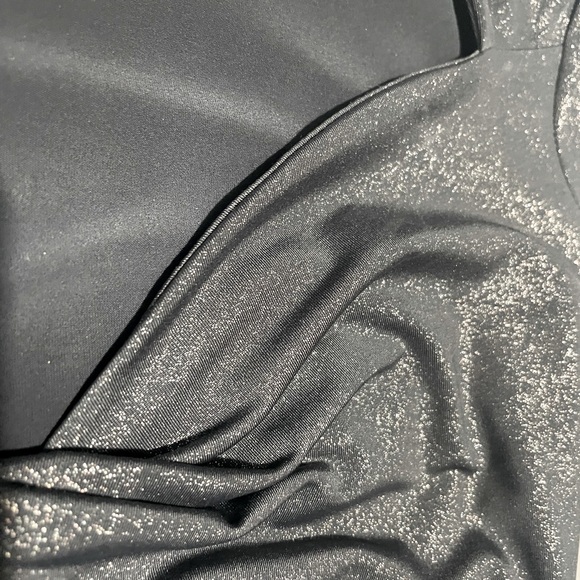 Express Body Contour Sparkle Gray Bodysuit - Picture 2 of 3